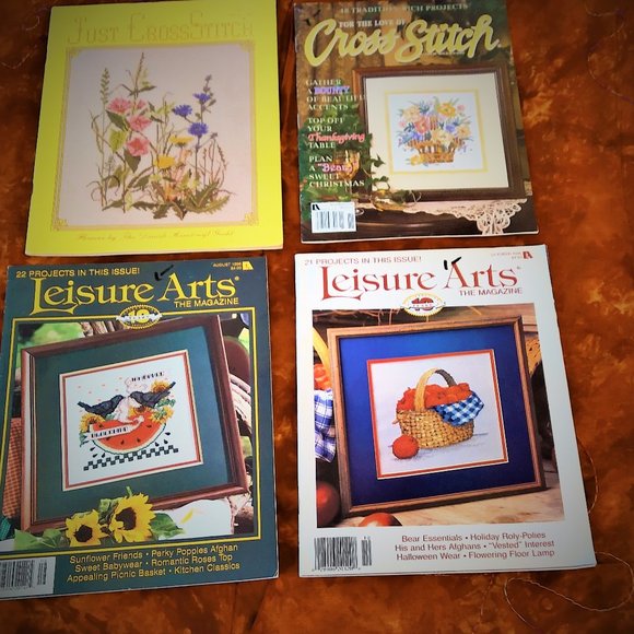 7  VNTG Cross Stitch Mags- Danish Flowers, Spring - Picture 2 of 10